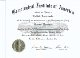 Diplomy GIA Diamonds Graduate