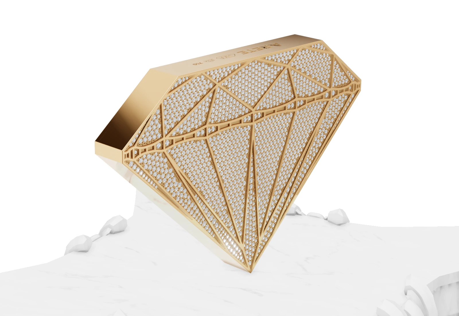 3D vizualizace diamantové trofeje