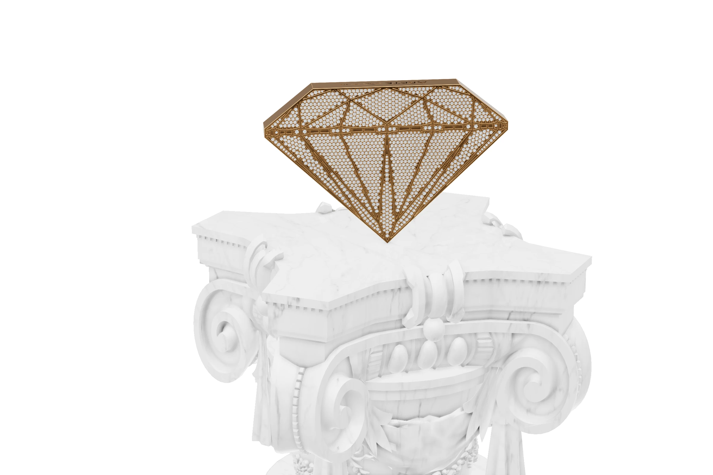 3D vizualizace diamantové trofeje